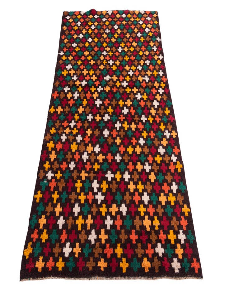 Detail image of  3' 9 x 6' 1  Hand Knotted Balouch Wool Rug