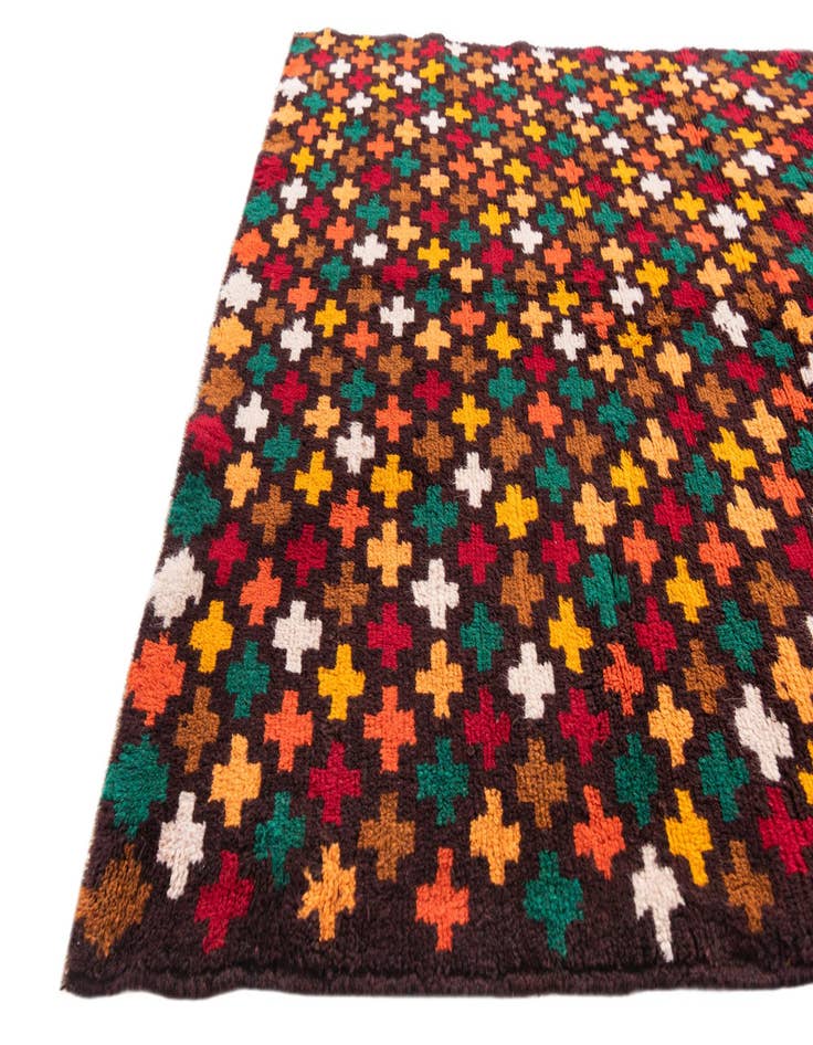 Detail image of  3' 9 x 6' 1  Hand Knotted Balouch Wool Rug