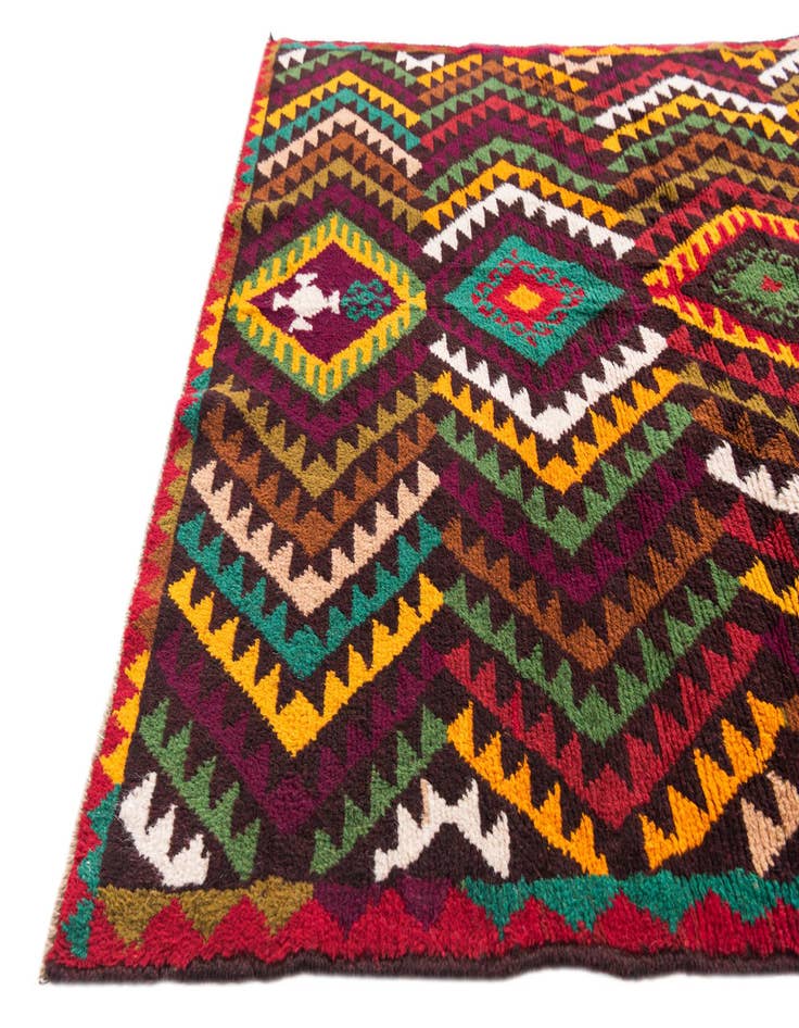 Detail image of  3' 9 x 5' 10  Hand Knotted Balouch Wool Rug