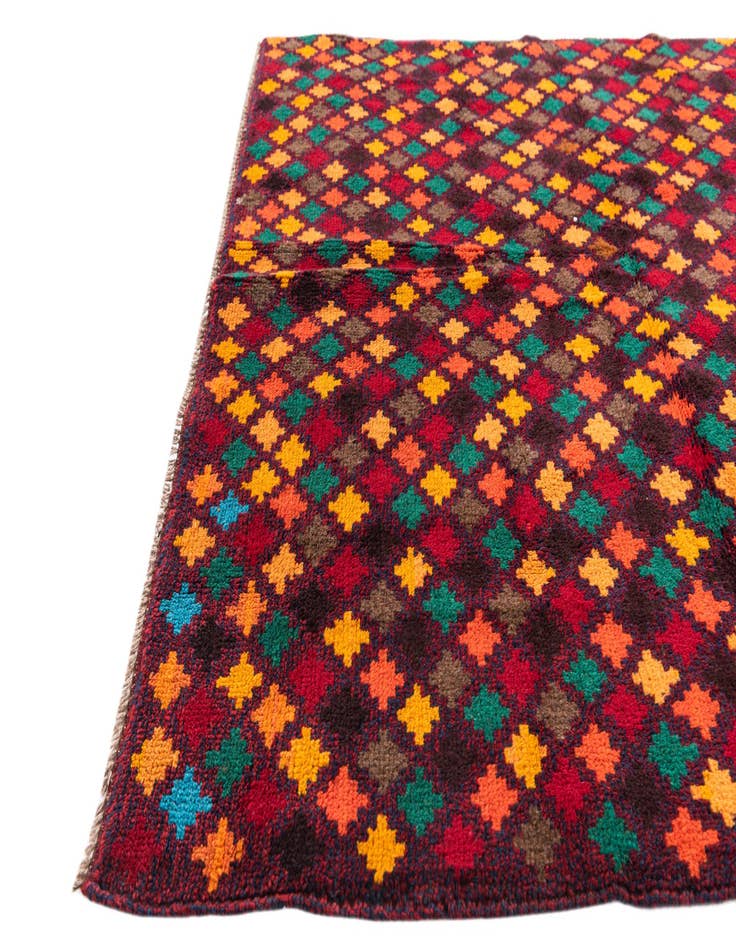 Detail image of  4' x 5' 9  Hand Knotted Balouch Wool Rug