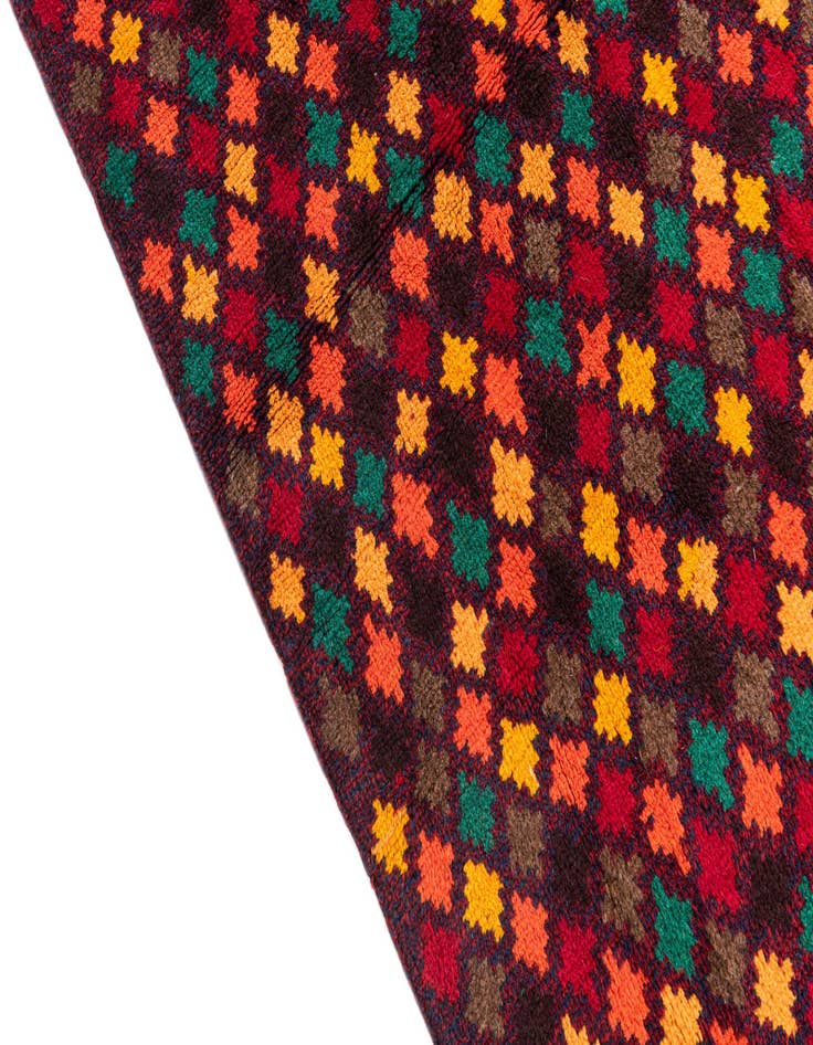 Detail image of  4' x 5' 9  Hand Knotted Balouch Wool Rug