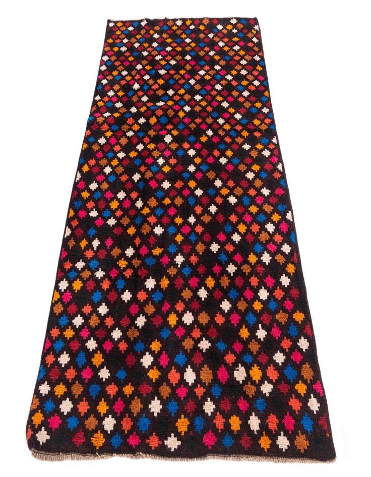 Detail image of  4' x 6'  Hand Knotted Balouch Wool Rug