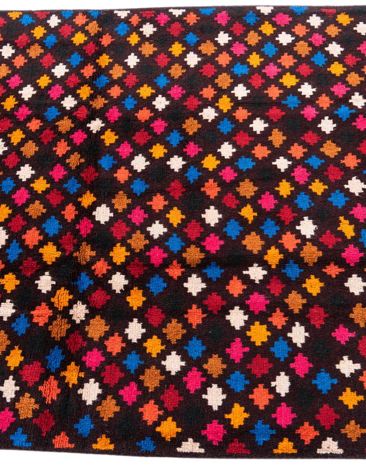 Detail image of  4' x 6'  Hand Knotted Balouch Wool Rug