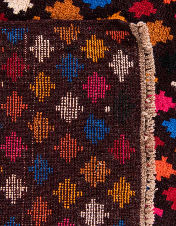 Detail image of  4' x 6'  Hand Knotted Balouch Wool Rug