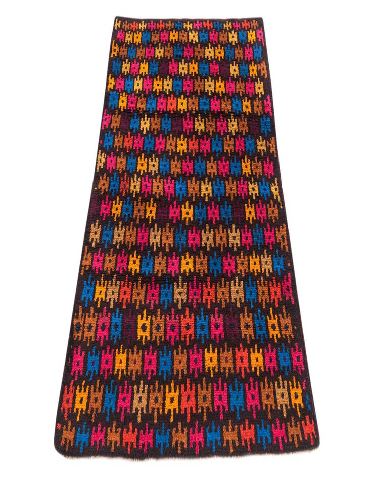 Detail image of  2' 10 x 4' 7  Hand Knotted Balouch Wool Rug