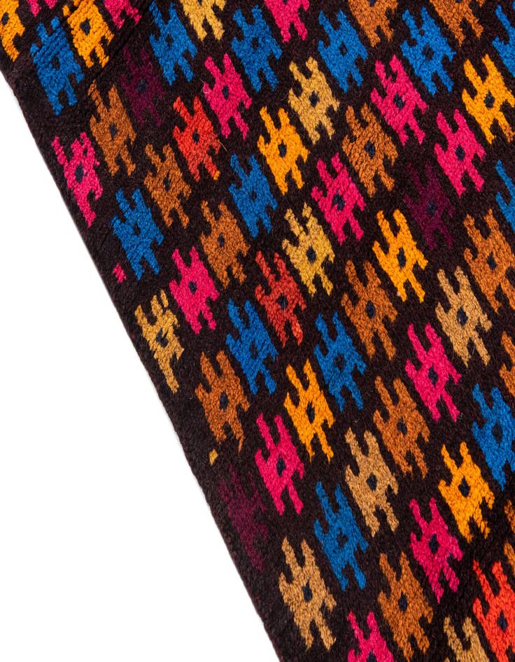 Detail image of  2' 10 x 4' 7  Hand Knotted Balouch Wool Rug