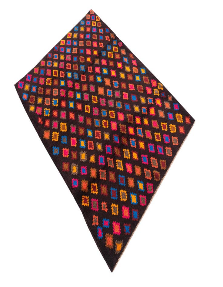 Detail image of  3' 2 x 4' 3  Hand Knotted Balouch Wool Rug