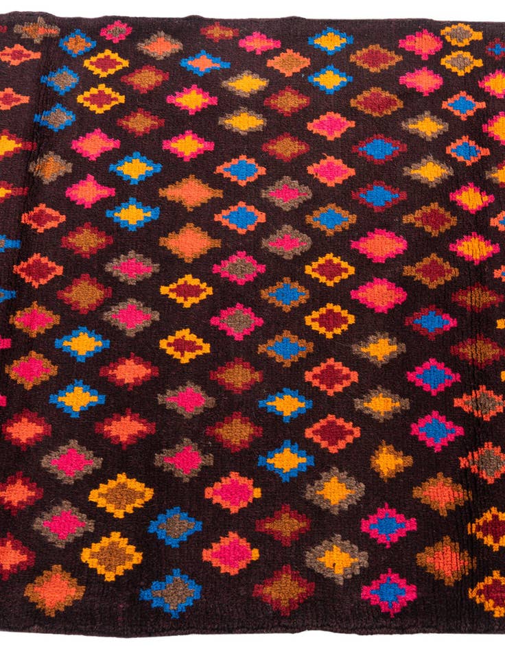 Detail image of  3' 2 x 4' 3  Hand Knotted Balouch Wool Rug