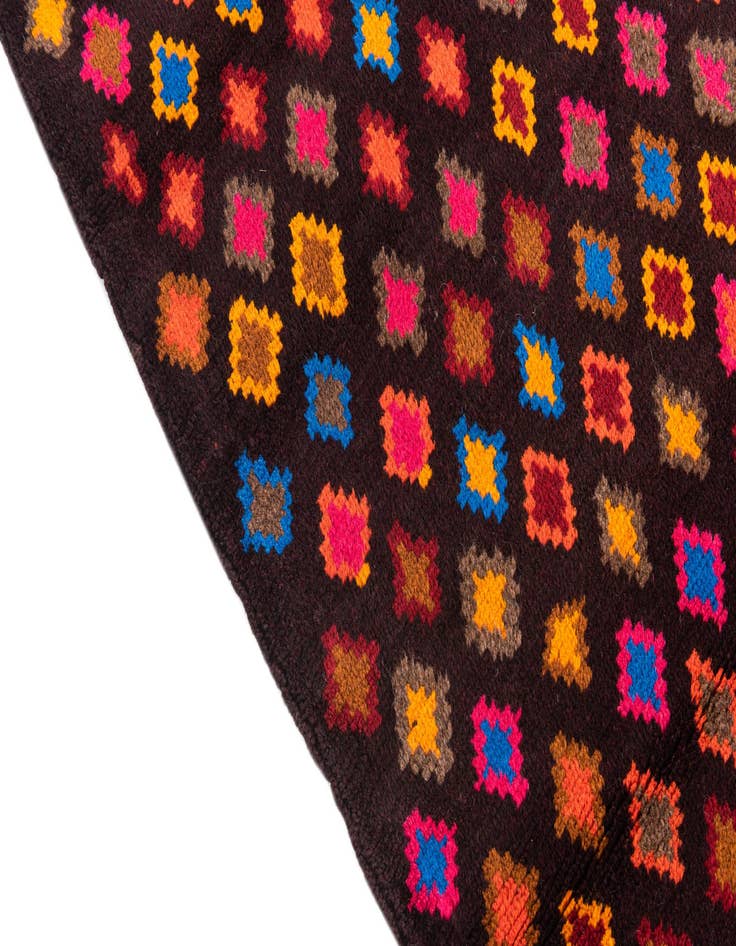 Detail image of  3' 2 x 4' 3  Hand Knotted Balouch Wool Rug