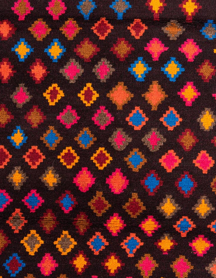 Detail image of  3' 2 x 4' 3  Hand Knotted Balouch Wool Rug