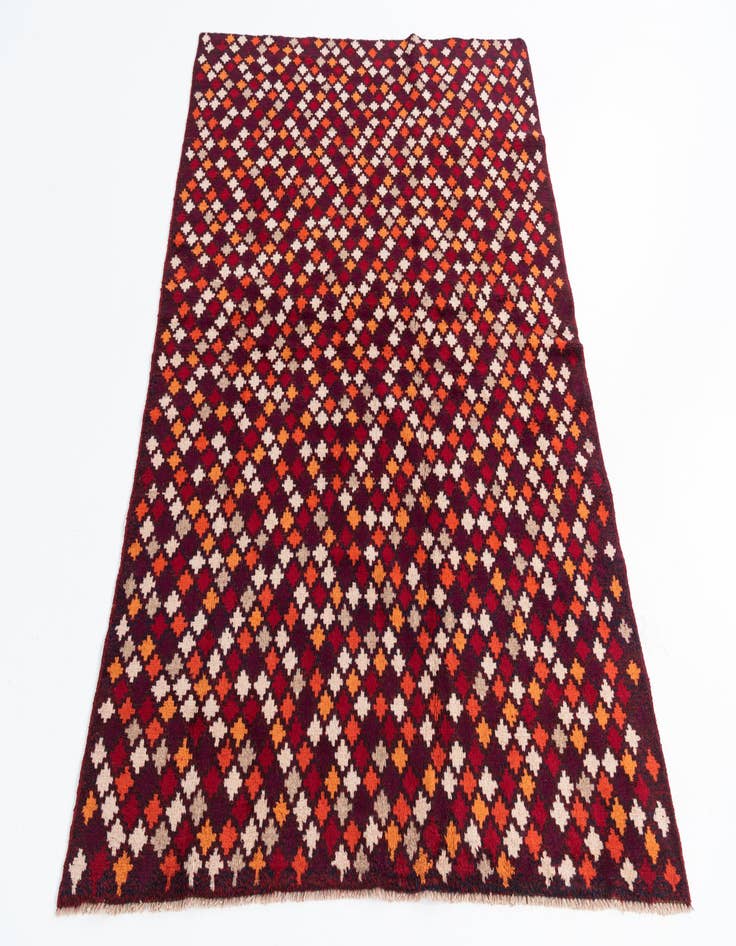 Detail image of  4' 10 x 6' 8  Hand Knotted Balouch Wool Rug