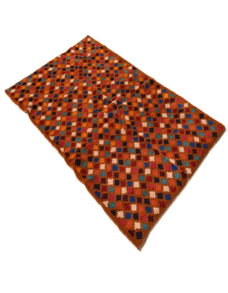 Detail image of  3' 9 x 6'  Hand Knotted Balouch Wool Rug