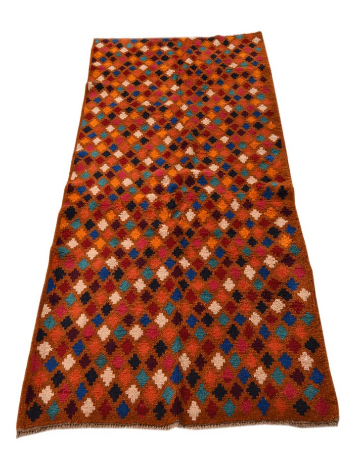 Detail image of  3' 9 x 6'  Hand Knotted Balouch Wool Rug