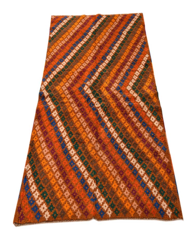 Detail image of  3' 9 x 6'  Hand Knotted Balouch Wool Rug