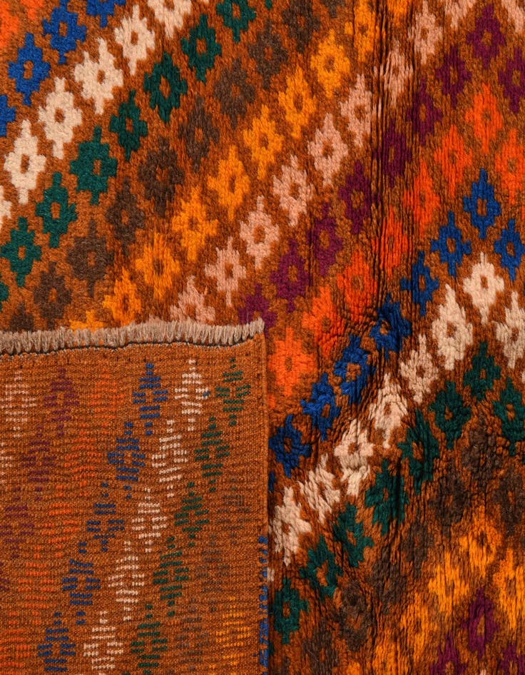 Detail image of  3' 9 x 6'  Hand Knotted Balouch Wool Rug