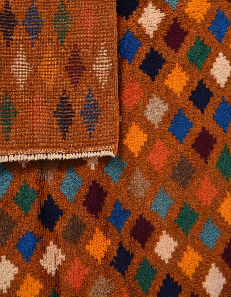 Detail image of  6' 9 x 10'  Hand Knotted Balouch Wool Rug