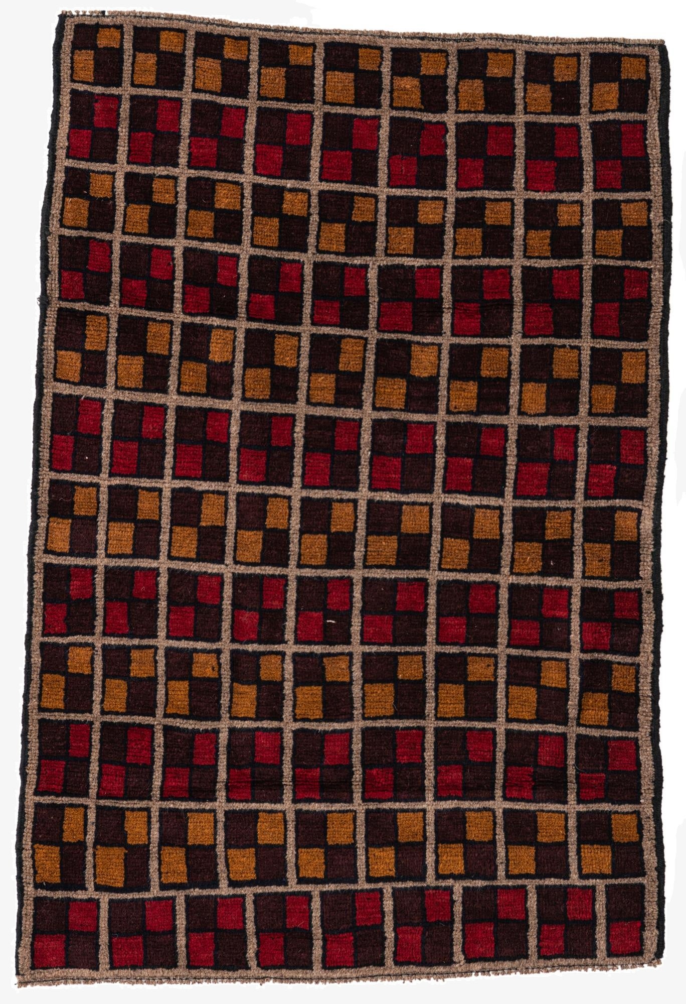  3' x 4' 3  Hand Knotted Balouch Persian Wool Rug