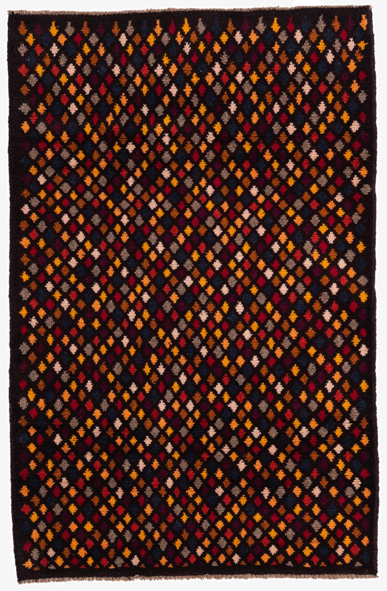  2' 10 x 4' 4  Hand Knotted Balouch Wool Rug