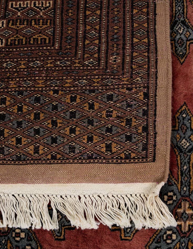 Detail image of  7' 5 x 10'  Hand Knotted Bokhara Oriental Wool Rug