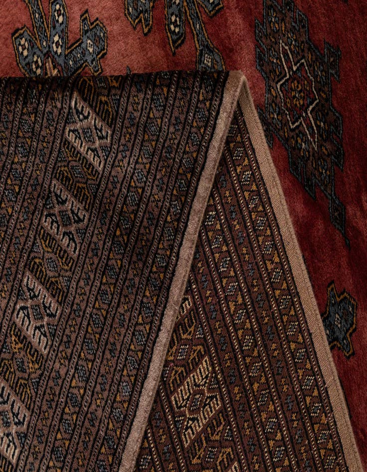 Detail image of  7' 5 x 10'  Hand Knotted Bokhara Oriental Wool Rug