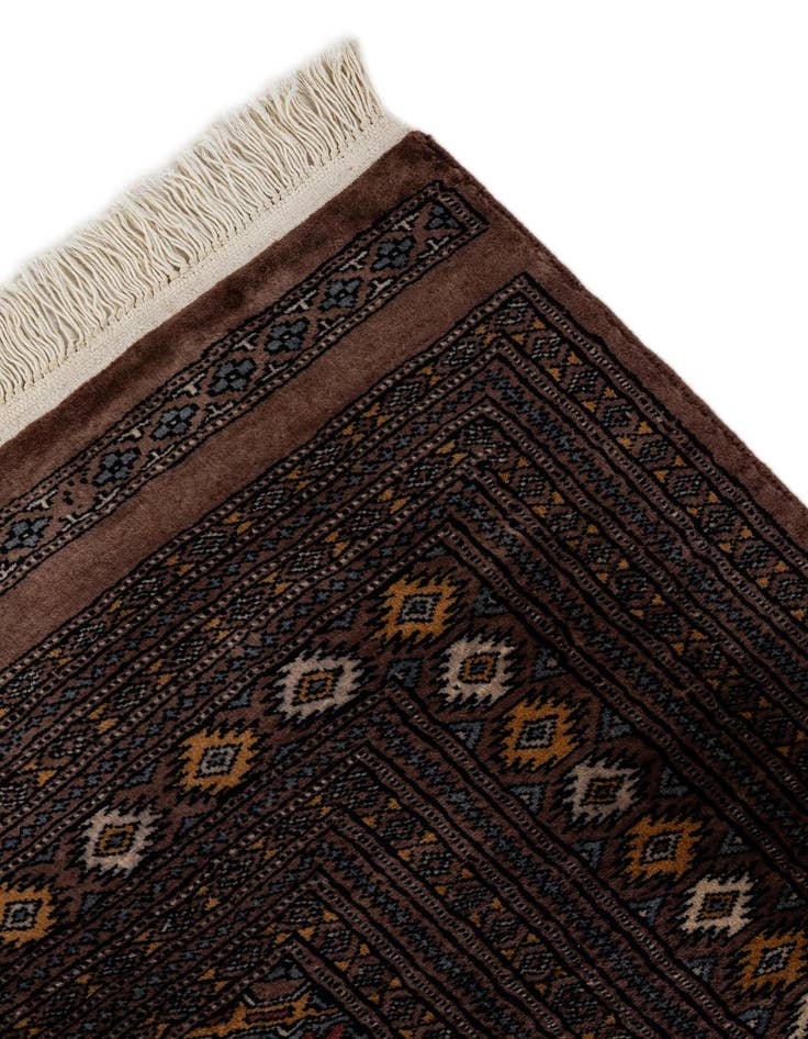 Detail image of  7' 4 x 9' 10  Hand Knotted Bokhara Oriental Wool Rug