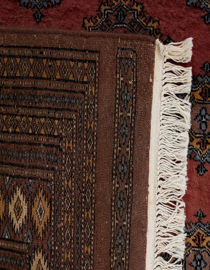 Detail image of  7' 4 x 9' 10  Hand Knotted Bokhara Oriental Wool Rug