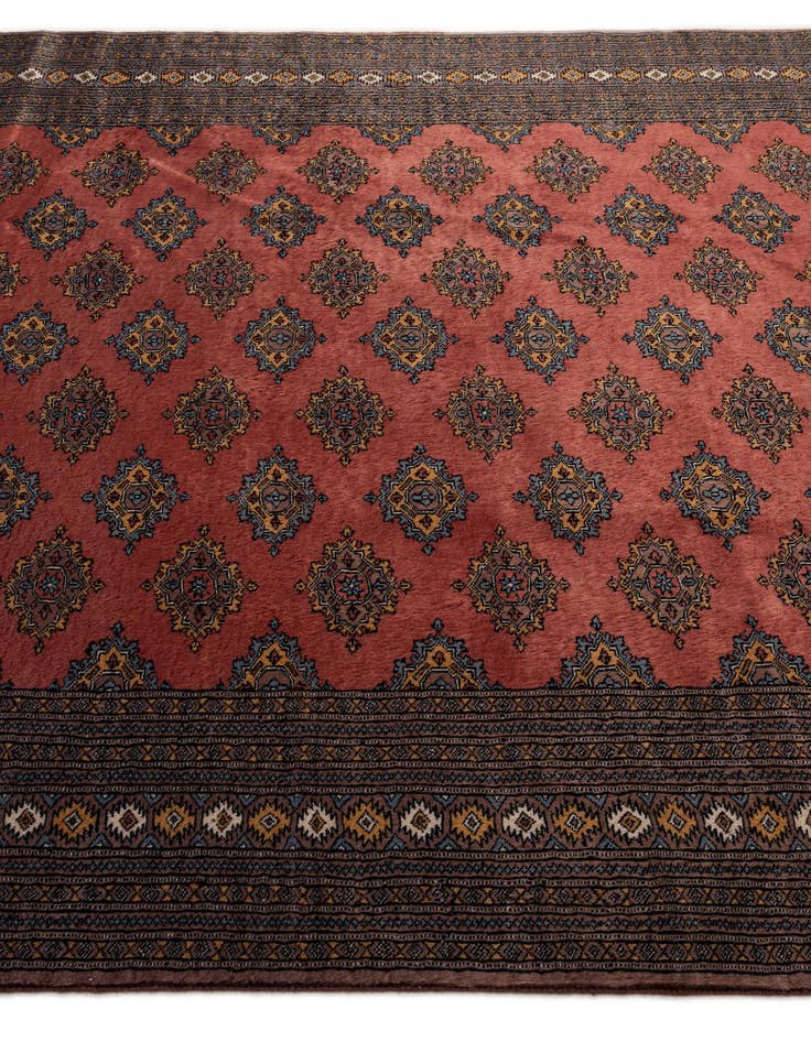 Detail image of  7' 4 x 9' 10  Hand Knotted Bokhara Oriental Wool Rug