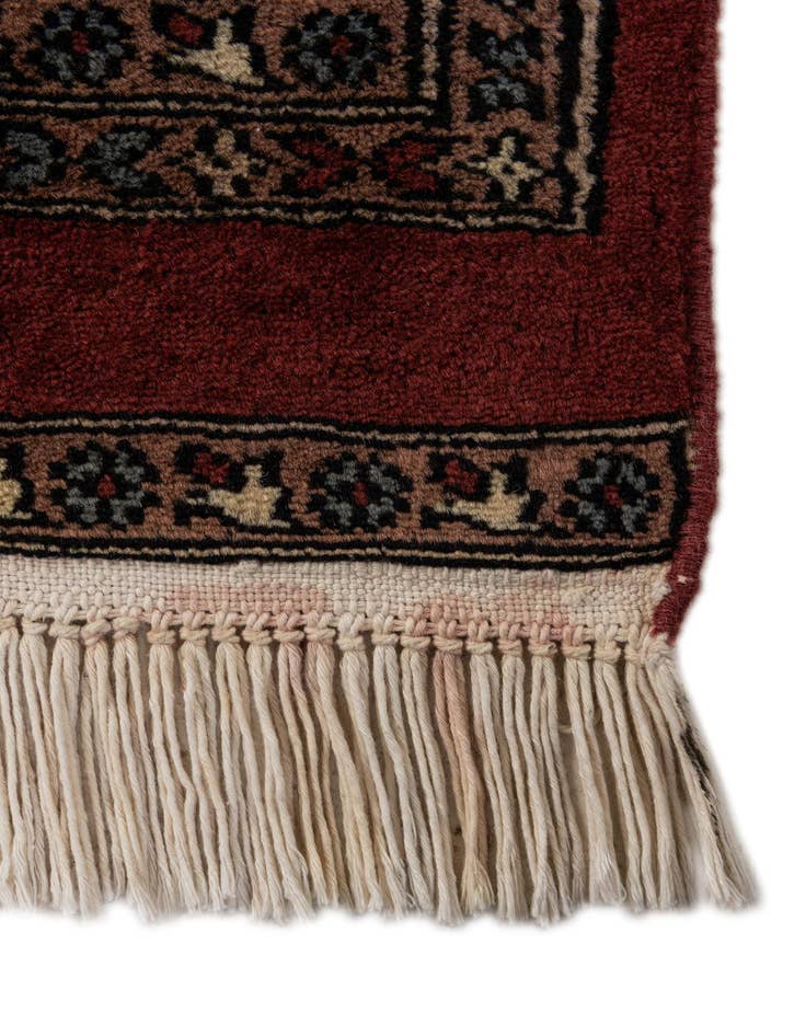 Detail image of  6' x 9'  Hand Knotted Bokhara Oriental Wool Rug