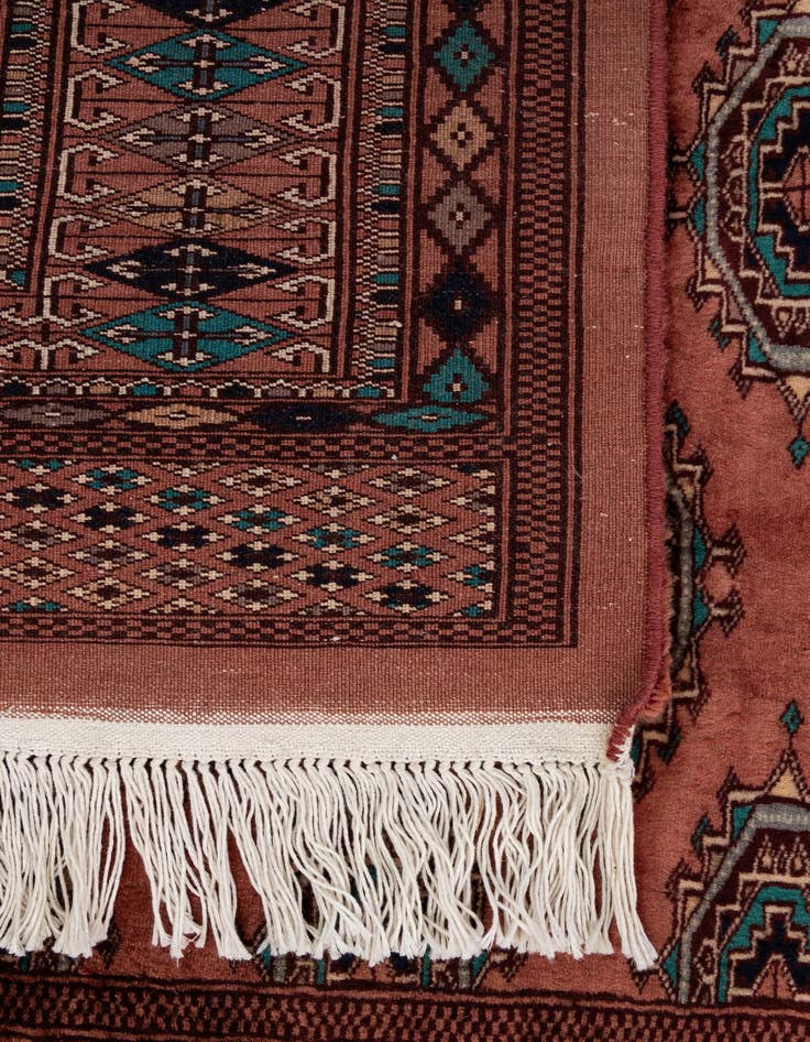 Detail image of  4' 2 x 6' 2  Hand Knotted Bokhara Wool Rug