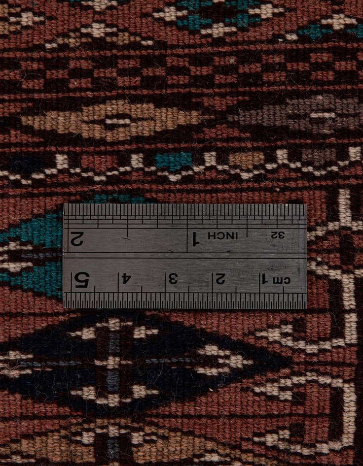 Detail image of  4' 2 x 6' 2  Hand Knotted Bokhara Wool Rug