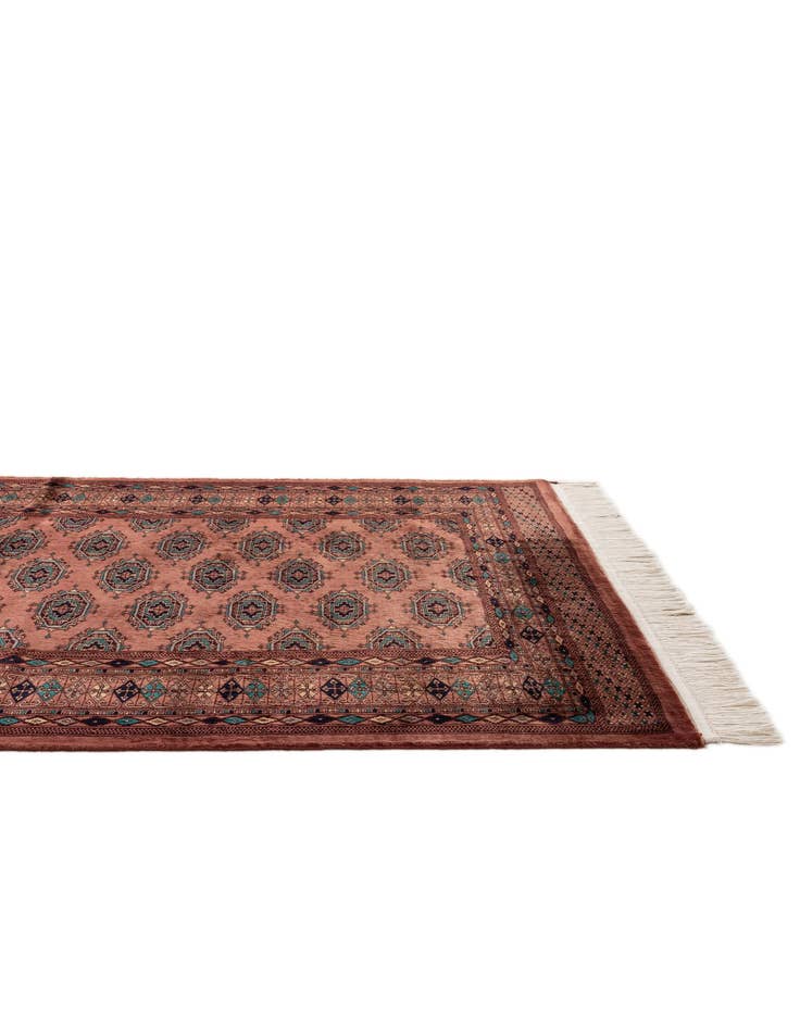 Detail image of  4' 2 x 6' 2  Hand Knotted Bokhara Wool Rug