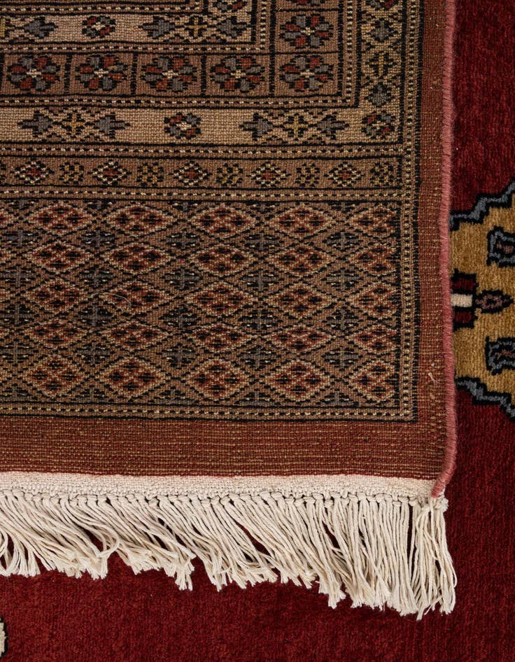 Detail image of  5' 4 x 8' 7  Hand Knotted Bokhara Oriental Wool Rug