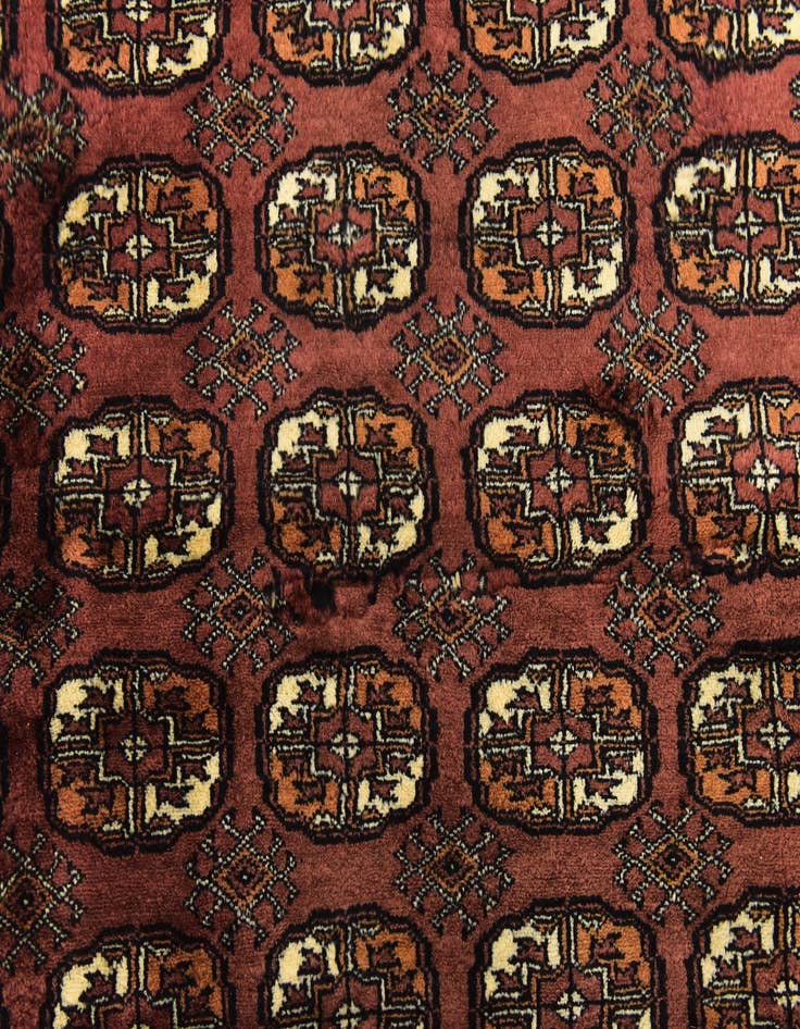 Detail image of  7' x 9'  Hand Knotted Bokhara Oriental Wool Rug