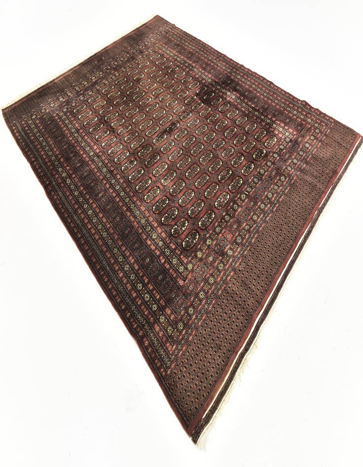 Detail image of  7' x 9'  Hand Knotted Bokhara Oriental Wool Rug