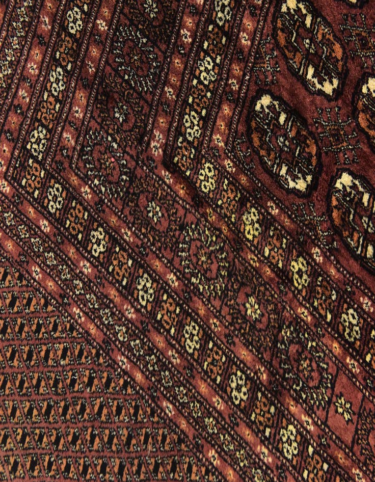 Detail image of  7' x 9'  Hand Knotted Bokhara Oriental Wool Rug