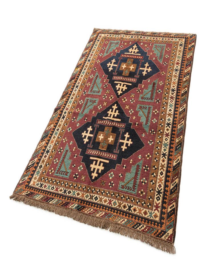 Detail image of  5' x 7'  Hand Knotted Kars Wool Rug