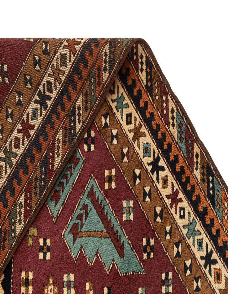 Detail image of  5' x 7'  Hand Knotted Kars Wool Rug