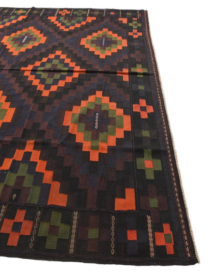 Detail image of  10' x 15' 9  Hand Woven Kilim Afghan Wool Rug