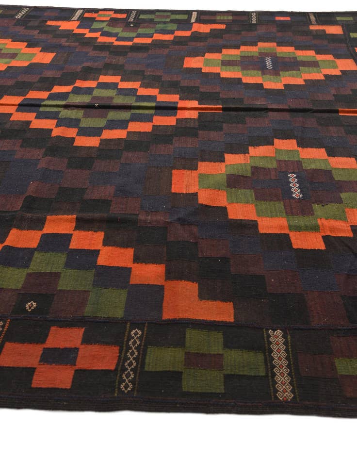 Detail image of  10' x 15' 9  Hand Woven Kilim Afghan Wool Rug