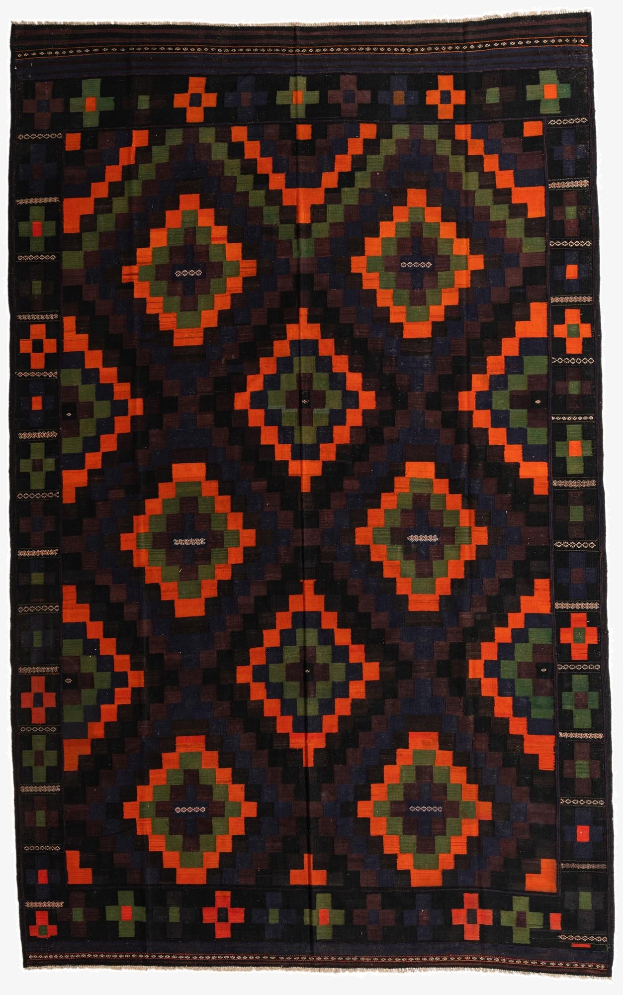  10' x 15' 9  Hand Woven Kilim Afghan Wool Rug