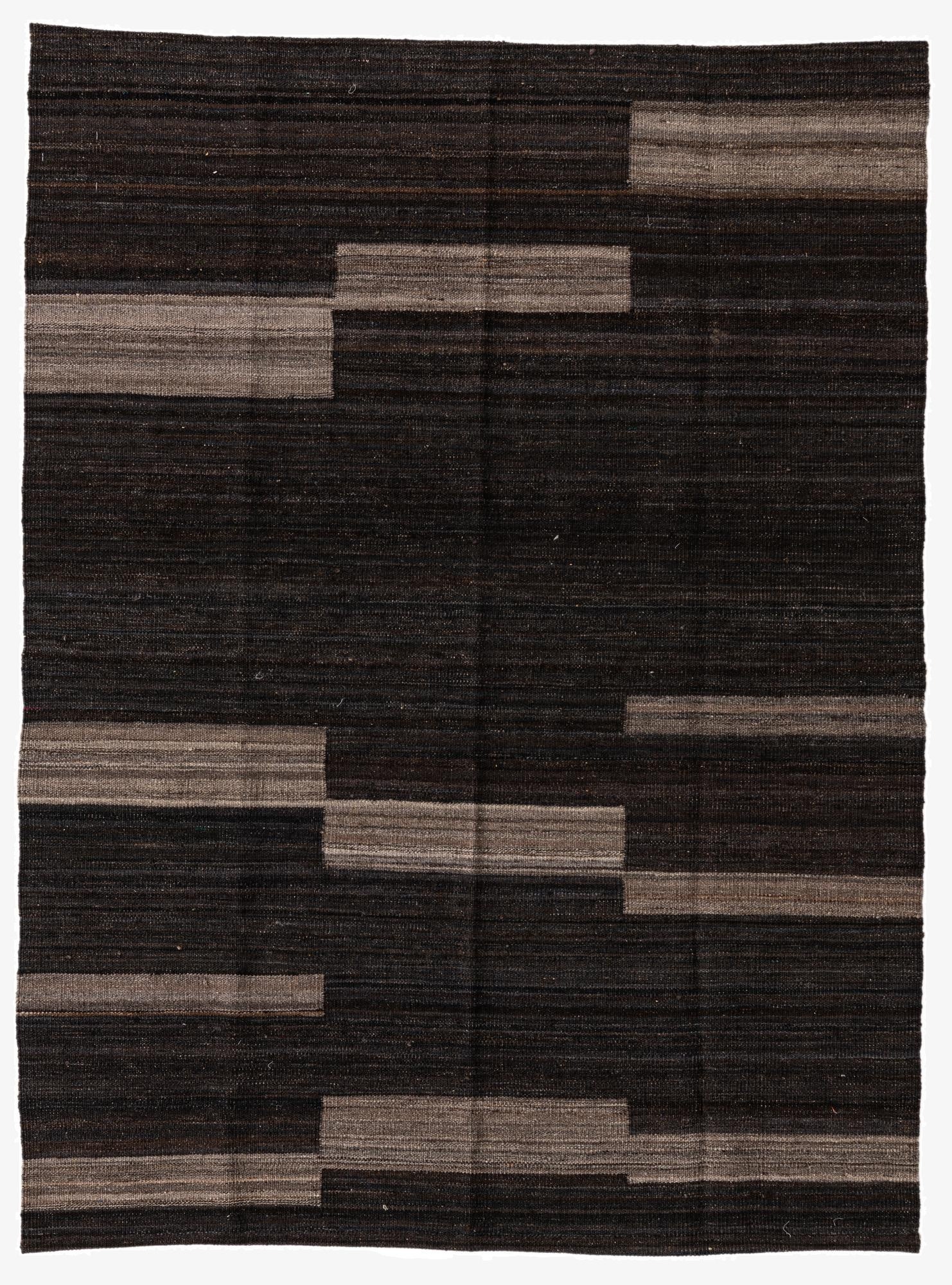  4' 4 x 5' 9  Hand Woven Kilim Modern Wool Rug