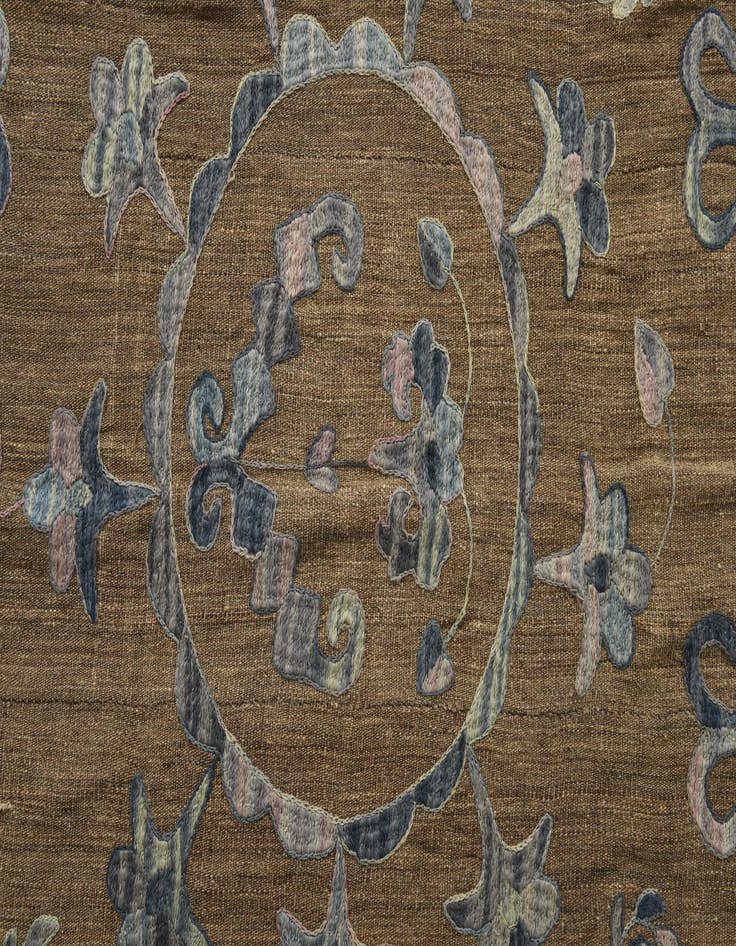 Detail image of  5' 6 x 7' 4  Hand Woven Kilim Suzani Wool Rug
