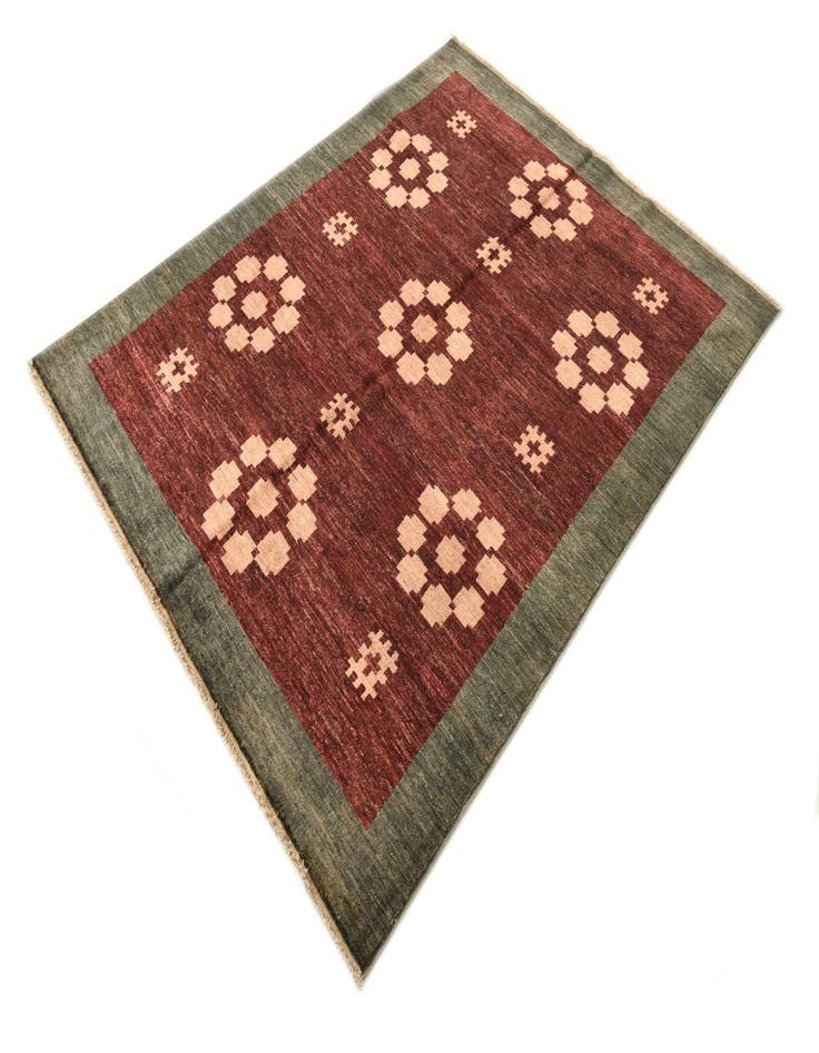 Detail image of  5' x 6' 5  Hand Knotted Modern Ziegler Rug