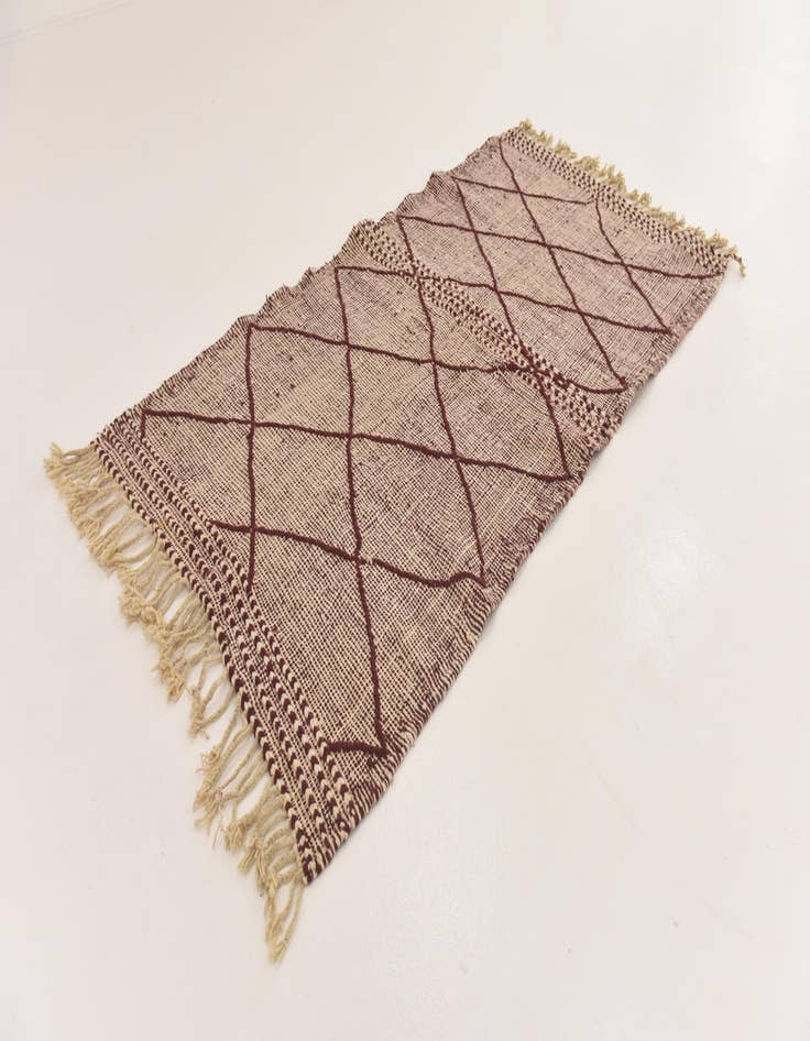 Detail image of  3' 9 x 6' 10  Hand Knotted Moroccan Wool Rug