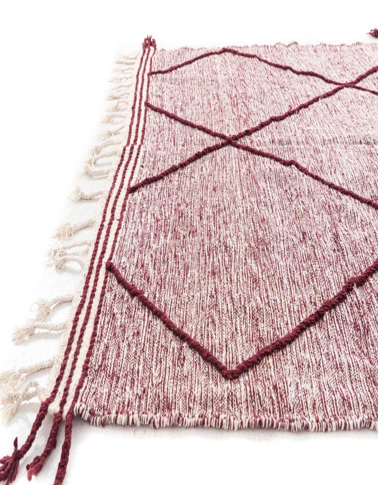 Detail image of  6' x 9' 8  Hand Knotted Moroccan Wool Rug