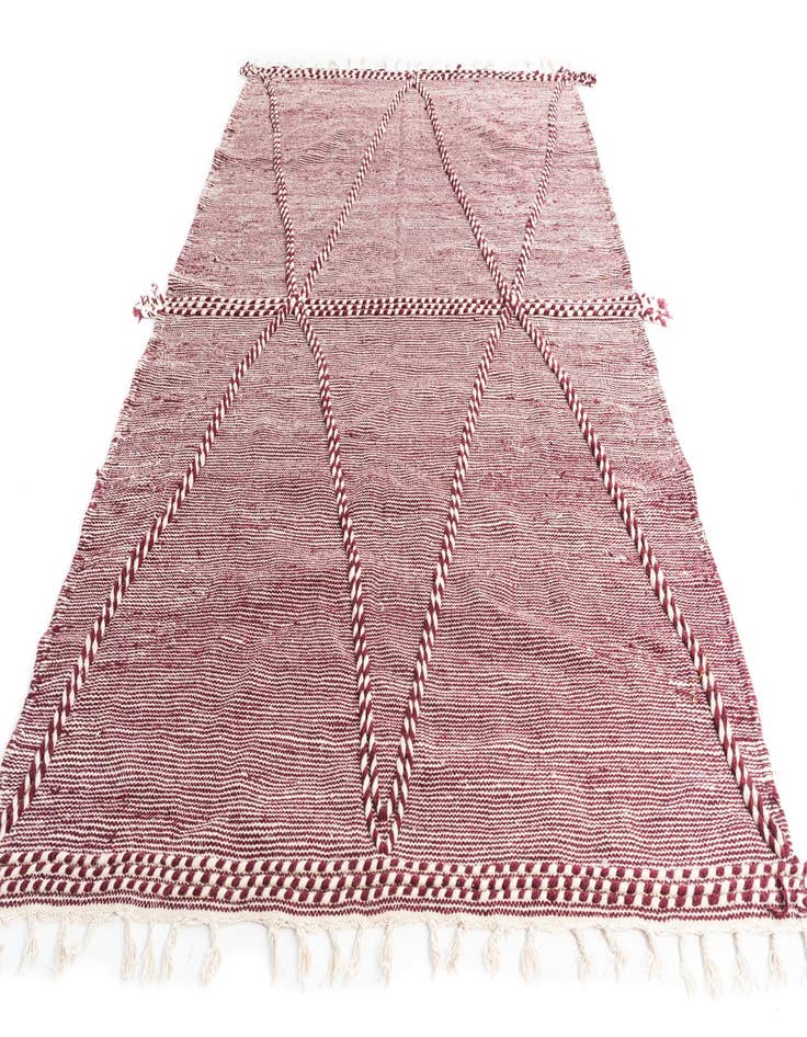 Detail image of  6' 7 x 9' 10  Hand Knotted Moroccan Wool Rug