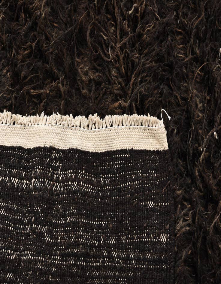 Detail image of  7' 1 x 10' 10  Hand Knotted Moroccan Wool Rug