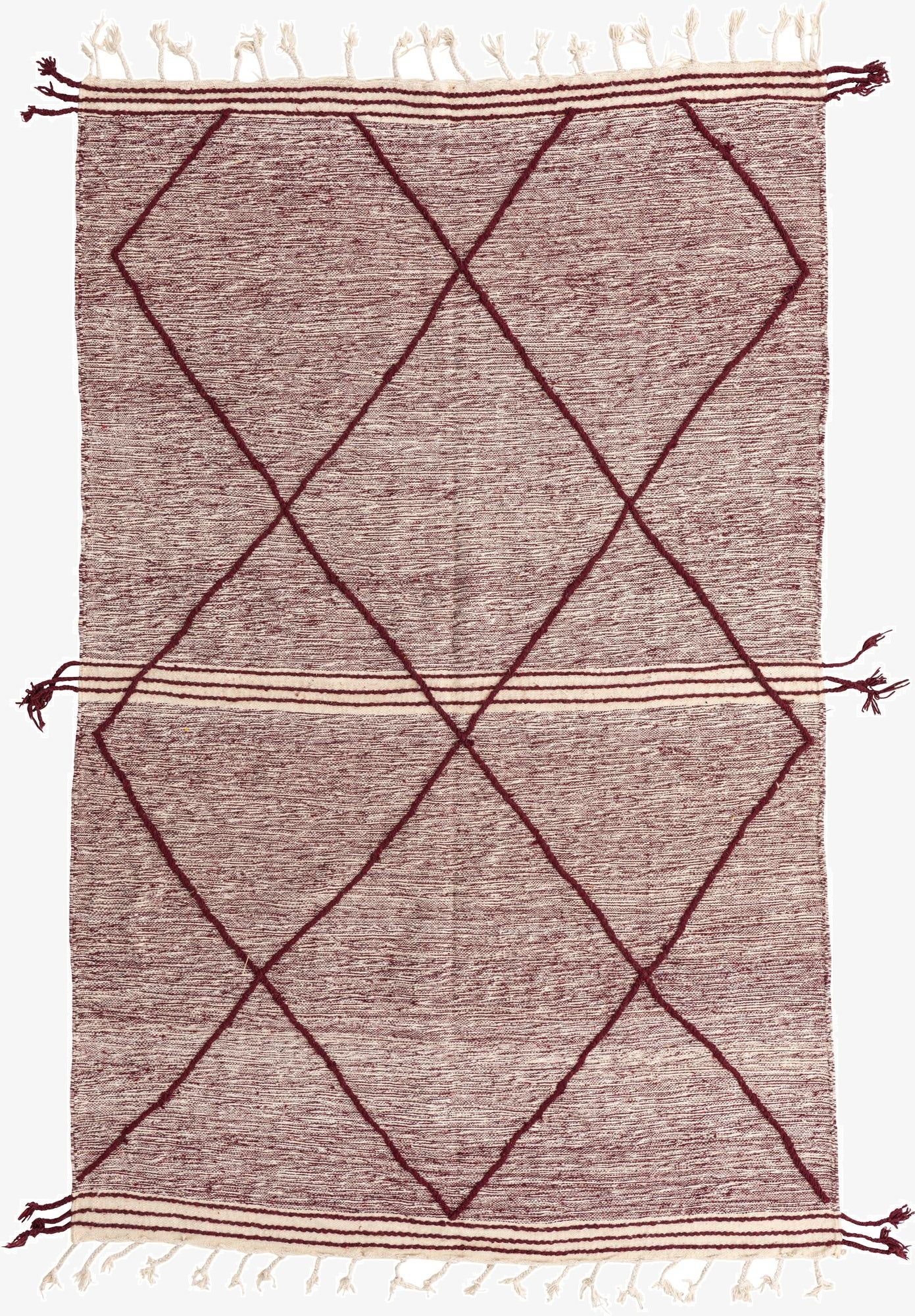  6' x 9' 8  Hand Knotted Moroccan Wool Rug