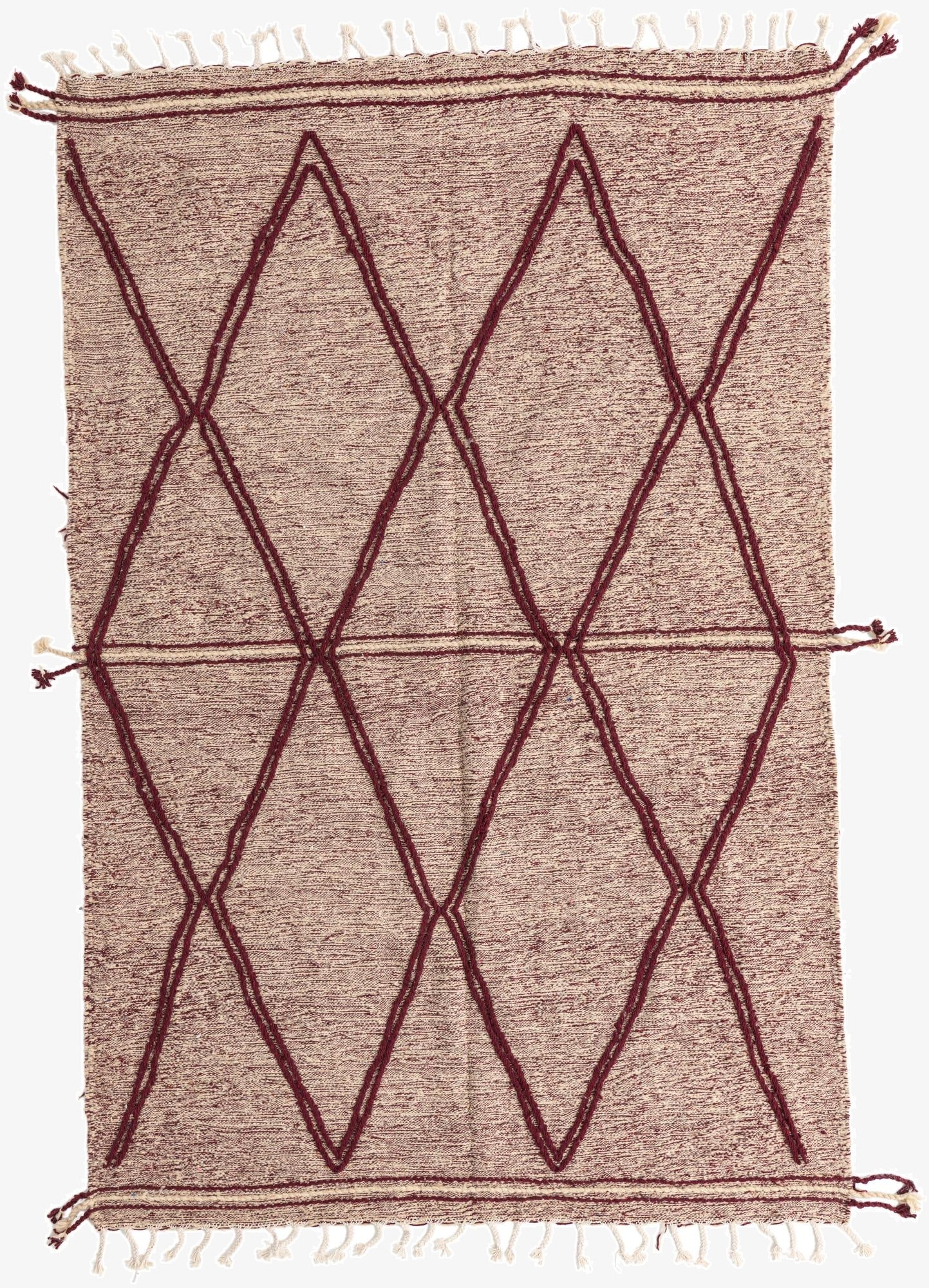  6' 5 x 9' 8  Hand Knotted Moroccan Wool Rug