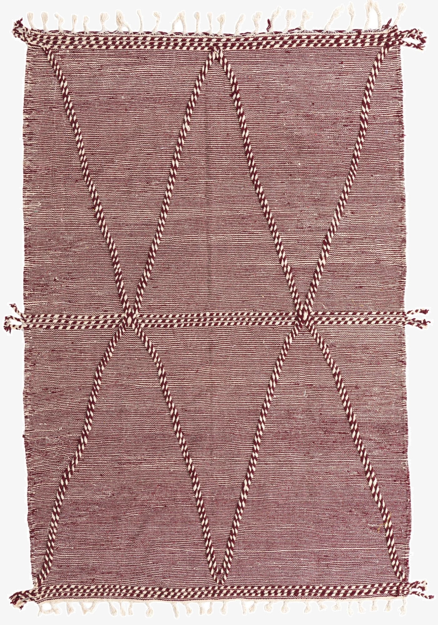  6' 7 x 9' 10  Hand Knotted Moroccan Wool Rug